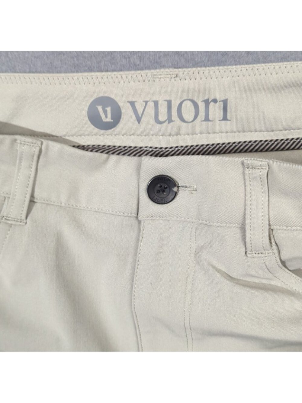 Vuori Meta Pants Men's 30 Gray 5 Pocket Chino Performance Stretch Casual - Picture 9 of 14